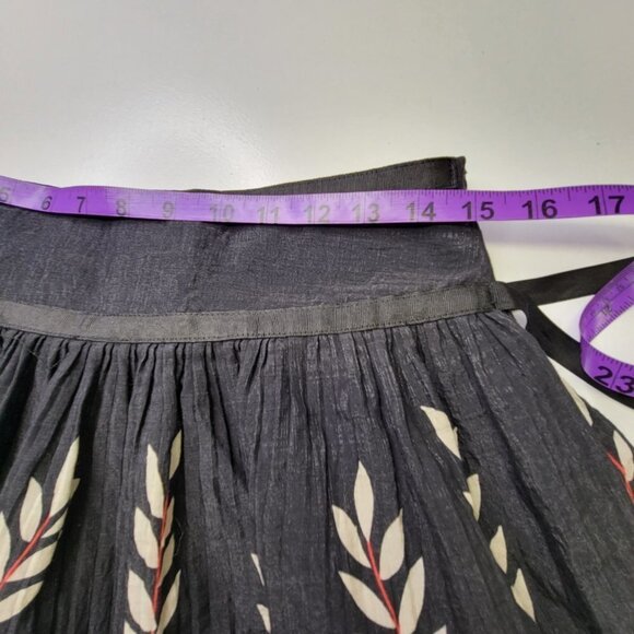 Pleated Flare Short Skirt Floral Motif - Size M - Picture 6 of 12